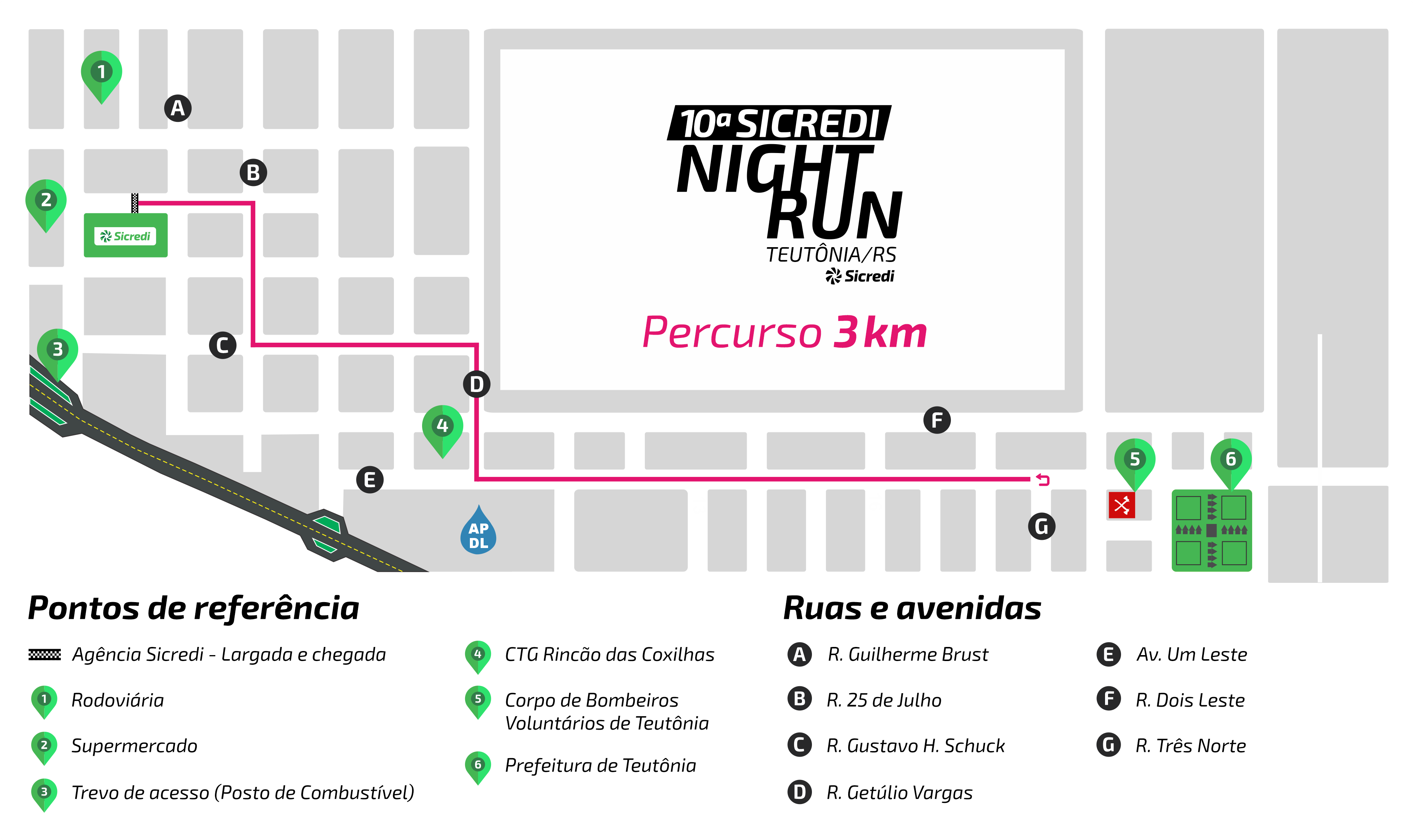 Mapa do trajeto 3km