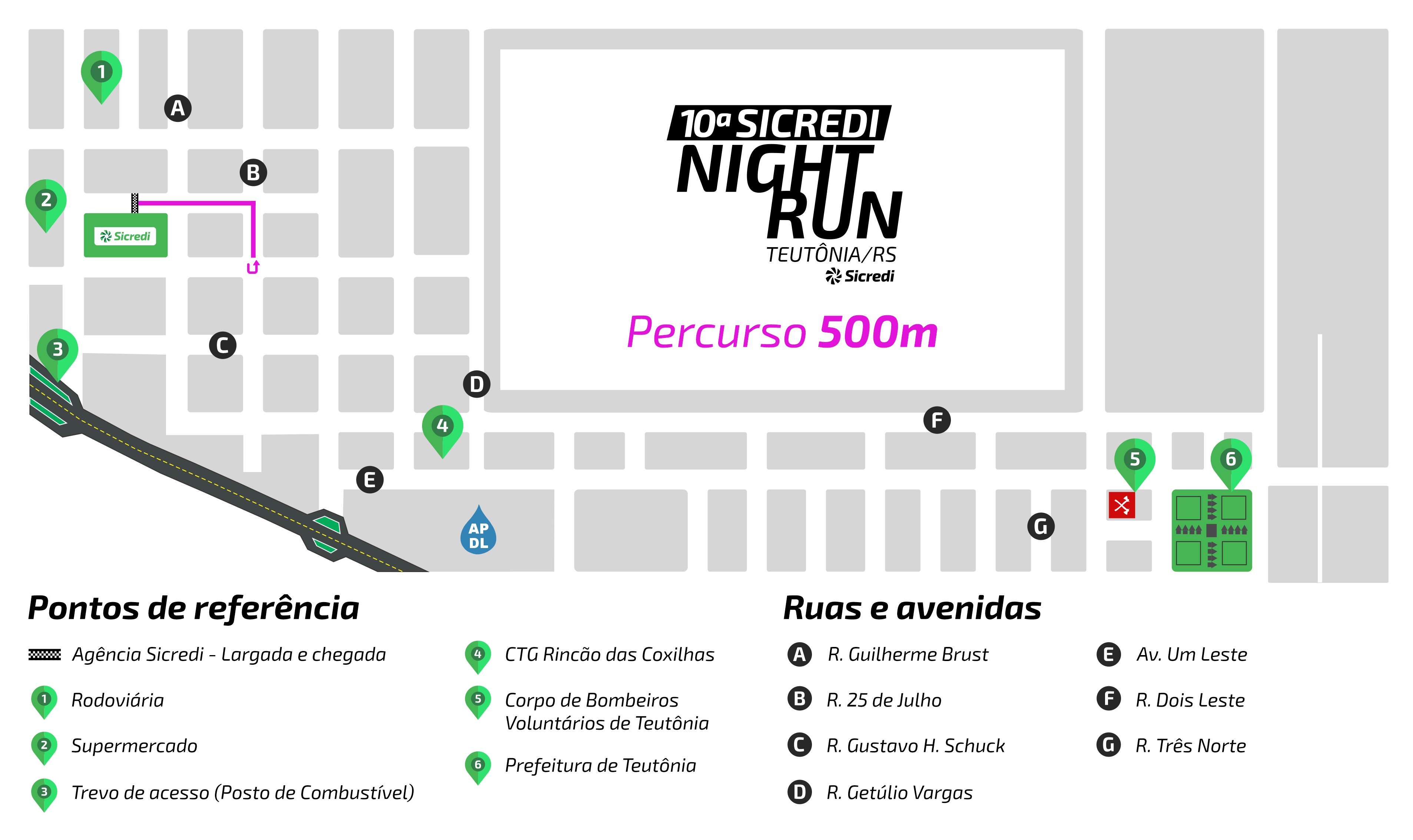 Mapa do trajeto 500m